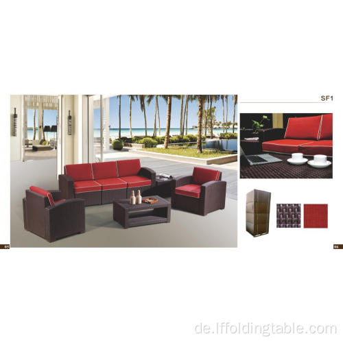 5-Sitzer-Outdoor-Kunststoff-Sofa